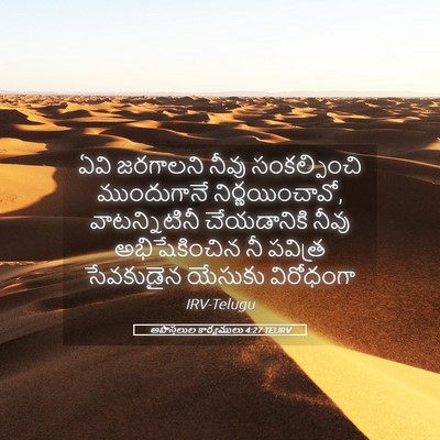 Picture 05 - అపొస్తలుల కార్యములు 4:27 TELIRV - ఏవి జరగాలని నీవు - Bible Verse Picture