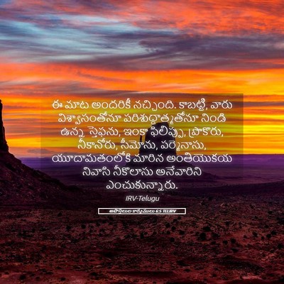 Picture 05 - అపొస్తలుల కార్యములు 6:5 TELIRV - ఈ మాట అందరికీ - Bible Verse Picture