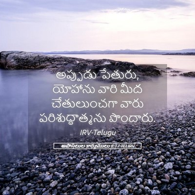 Picture 05 - అపొస్తలుల కార్యములు 8:17 TELIRV - అప్పుడు పేతురు, - Bible Verse Picture