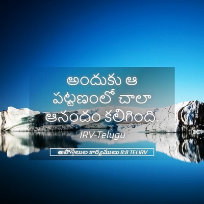 Picture 05 - అపొస్తలుల కార్యములు 8:8 TELIRV - అందుకు ఆ పట్టణంలో - Bible Verse Picture
