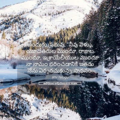 Picture 05 - అపొస్తలుల కార్యములు 9:15 TELIRV - అందుకు ప్రభువు, - Bible Verse Picture