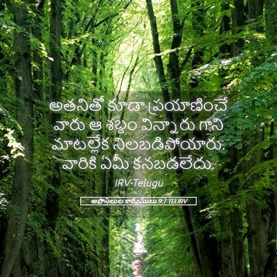 Picture 05 - అపొస్తలుల కార్యములు 9:7 TELIRV - అతనితో కూడా - Bible Verse Picture