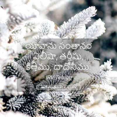 Picture 05 - ఆదికాండం 10:4 TELIRV - యావాను సంతానం - Bible Verse Picture