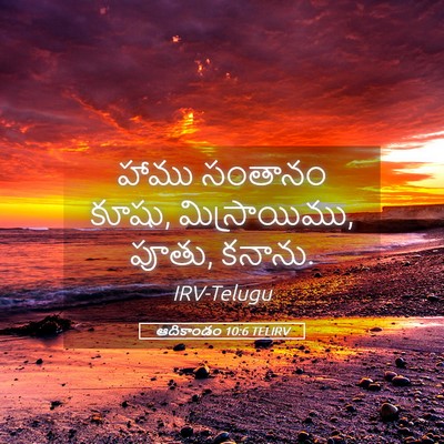 Picture 05 - ఆదికాండం 10:6 TELIRV - హాము సంతానం కూషు, - Bible Verse Picture