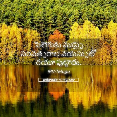 Picture 05 - ఆదికాండం 11:18 TELIRV - పెలెగుకు ముప్ఫై - Bible Verse Picture