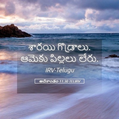 Picture 05 - ఆదికాండం 11:30 TELIRV - శారయి గొడ్రాలు. - Bible Verse Picture