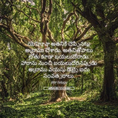 Picture 05 - ఆదికాండం 12:4 TELIRV - యెహోవా అతనికి - Bible Verse Picture