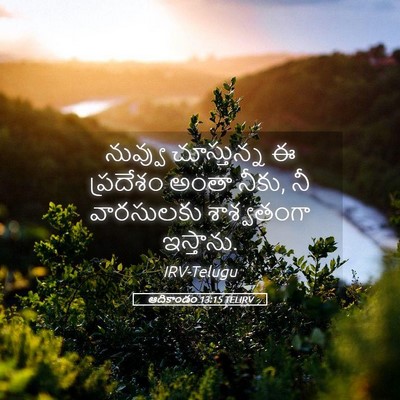 Picture 05 - ఆదికాండం 13:15 TELIRV - నువ్వు చూస్తున్న - Bible Verse Picture
