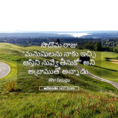 Picture 05 - ఆదికాండం 14:21 TELIRV - సొదొమ రాజు - Bible Verse Picture