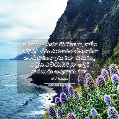 Picture 05 - ఆదికాండం 15:2 TELIRV - అబ్రాము “ప్రభూ - Bible Verse Picture