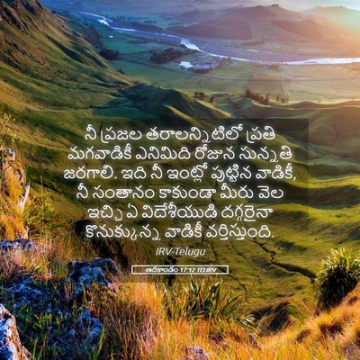 Picture 05 - ఆదికాండం 17:12 TELIRV - నీ ప్రజల - Bible Verse Picture