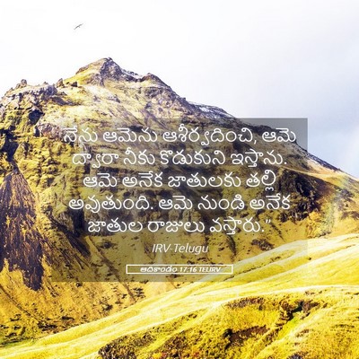 Picture 05 - ఆదికాండం 17:16 TELIRV - నేను ఆమెను - Bible Verse Picture