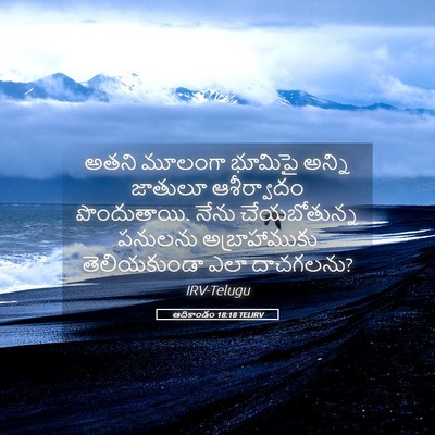 Picture 05 - ఆదికాండం 18:18 TELIRV - అతని మూలంగా - Bible Verse Picture