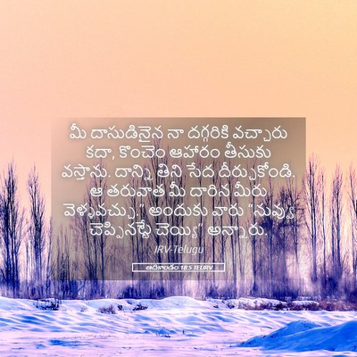 Picture 05 - ఆదికాండం 18:5 TELIRV - మీ దాసుడినైన నా - Bible Verse Picture