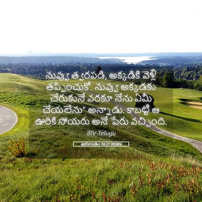 Picture 05 - ఆదికాండం 19:22 TELIRV - నువ్వు త్వరపడి, - Bible Verse Picture