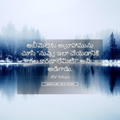 Picture 05 - ఆదికాండం 20:10 TELIRV - అబీమెలెకు - Bible Verse Picture