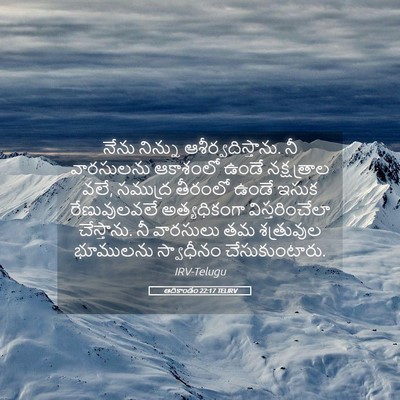 Picture 05 - ఆదికాండం 22:17 TELIRV - నేను నిన్ను - Bible Verse Picture
