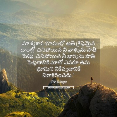 Picture 05 - ఆదికాండం 23:6 TELIRV - మా శ్మశాన - Bible Verse Picture