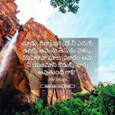 Picture 05 - ఆదికాండం 24:51 TELIRV - చూడు, రిబ్కా - Bible Verse Picture