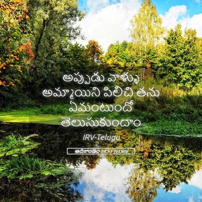Picture 05 - ఆదికాండం 24:57 TELIRV - అప్పుడు వాళ్ళు - Bible Verse Picture
