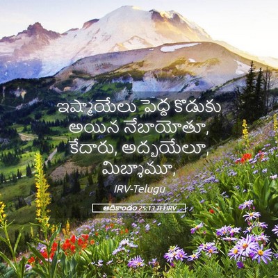 Picture 05 - ఆదికాండం 25:13 TELIRV - ఇష్మాయేలు పెద్ద - Bible Verse Picture