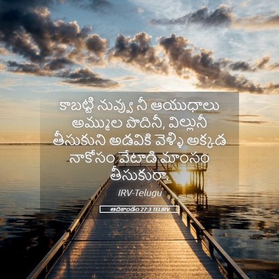 Picture 05 - ఆదికాండం 27:3 TELIRV - కాబట్టి నువ్వు నీ - Bible Verse Picture