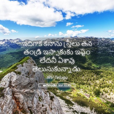 Picture 05 - ఆదికాండం 28:8 TELIRV - ఇదిగాక కనాను - Bible Verse Picture