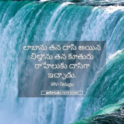 Picture 05 - ఆదికాండం 29:29 TELIRV - లాబాను తన దాసి - Bible Verse Picture