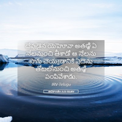 Picture 05 - ఆదికాండం 3:23 TELIRV - దేవుడైన యెహోవా - Bible Verse Picture
