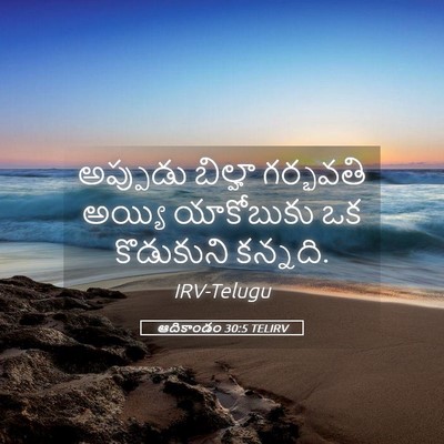 Picture 05 - ఆదికాండం 30:5 TELIRV - అప్పుడు బిల్హా - Bible Verse Picture