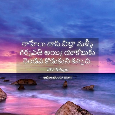 Picture 05 - ఆదికాండం 30:7 TELIRV - రాహేలు దాసి - Bible Verse Picture