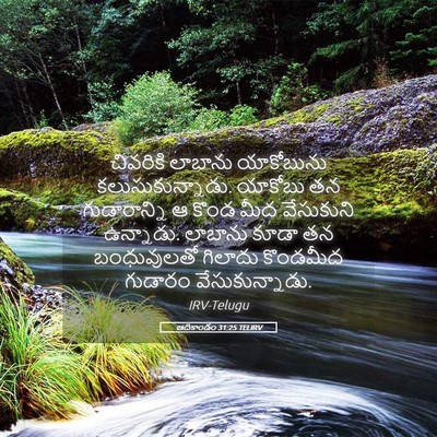 Picture 05 - ఆదికాండం 31:25 TELIRV - చివరికి లాబాను - Bible Verse Picture