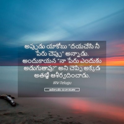 Picture 05 - ఆదికాండం 32:29 TELIRV - అప్పుడు యాకోబు - Bible Verse Picture