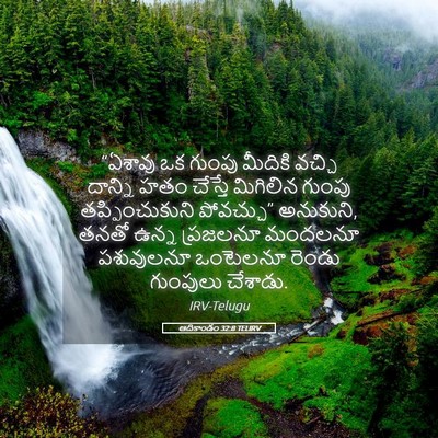 Picture 05 - ఆదికాండం 32:8 TELIRV - “ఏశావు ఒక గుంపు - Bible Verse Picture