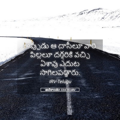 Picture 05 - ఆదికాండం 33:6 TELIRV - అప్పుడు ఆ దాసీలూ - Bible Verse Picture