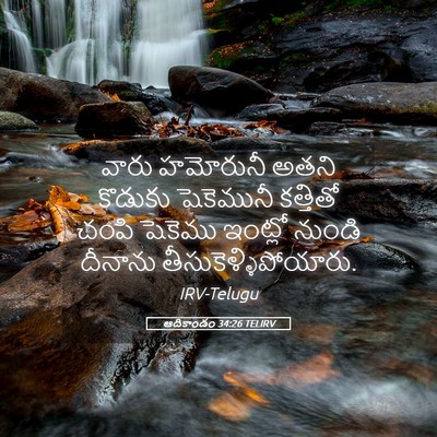 Picture 05 - ఆదికాండం 34:26 TELIRV - వారు హమోరునీ అతని - Bible Verse Picture