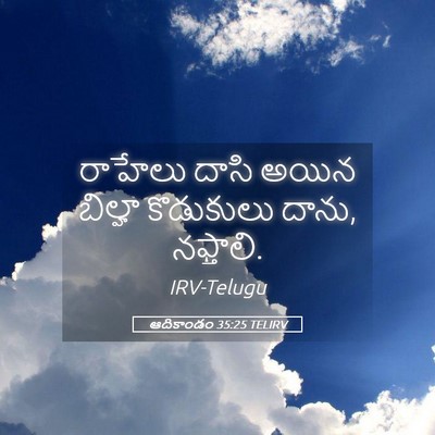 Picture 05 - ఆదికాండం 35:25 TELIRV - రాహేలు దాసి అయిన - Bible Verse Picture