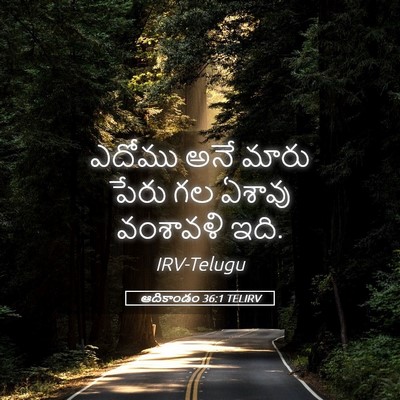 Picture 05 - ఆదికాండం 36:1 TELIRV - ఎదోము అనే మారు - Bible Verse Picture