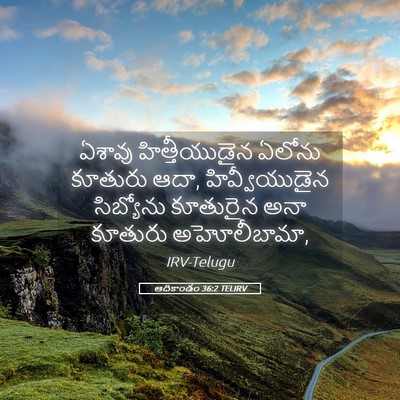Picture 05 - ఆదికాండం 36:2 TELIRV - ఏశావు హిత్తీయుడైన - Bible Verse Picture