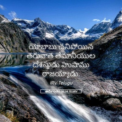 Picture 05 - ఆదికాండం 36:34 TELIRV - యోబాబు చనిపోయిన - Bible Verse Picture