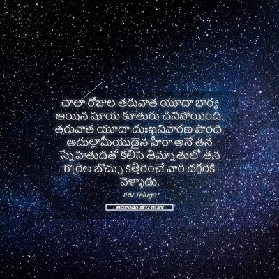 Picture 05 - ఆదికాండం 38:12 TELIRV - చాలా రోజుల తరువాత - Bible Verse Picture