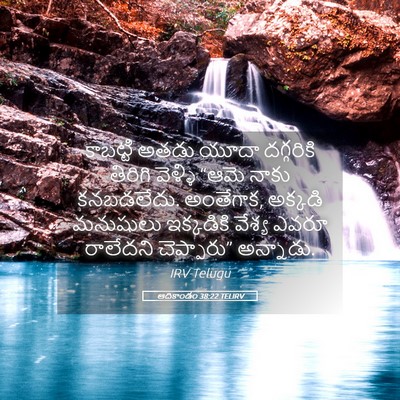 Picture 05 - ఆదికాండం 38:22 TELIRV - కాబట్టి అతడు యూదా - Bible Verse Picture
