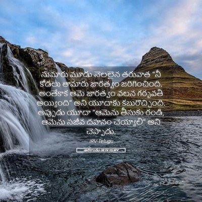 Picture 05 - ఆదికాండం 38:24 TELIRV - సుమారు మూడు - Bible Verse Picture