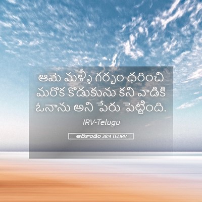 Picture 05 - ఆదికాండం 38:4 TELIRV - ఆమె మళ్ళీ గర్భం - Bible Verse Picture