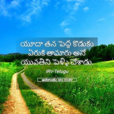 Picture 05 - ఆదికాండం 38:6 TELIRV - యూదా తన పెద్ద - Bible Verse Picture