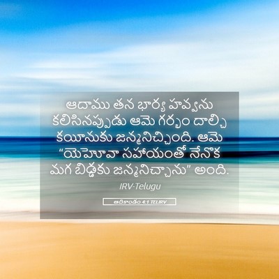 Picture 05 - ఆదికాండం 4:1 TELIRV - ఆదాము తన భార్య - Bible Verse Picture