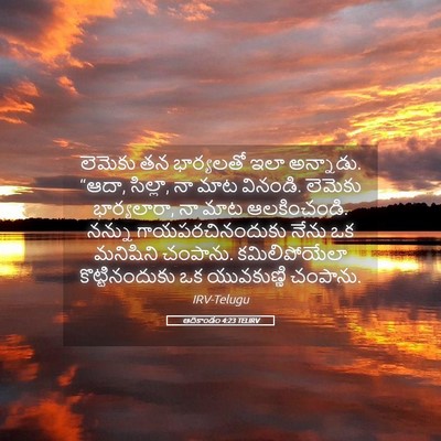 Picture 05 - ఆదికాండం 4:23 TELIRV - లెమెకు తన - Bible Verse Picture