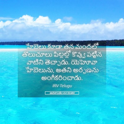 Picture 05 - ఆదికాండం 4:4 TELIRV - హేబెలు కూడా తన - Bible Verse Picture