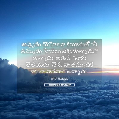 Picture 05 - ఆదికాండం 4:9 TELIRV - అప్పుడు యెహోవా - Bible Verse Picture