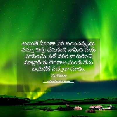 Picture 05 - ఆదికాండం 40:14 TELIRV - అయితే నీకంతా సరి - Bible Verse Picture